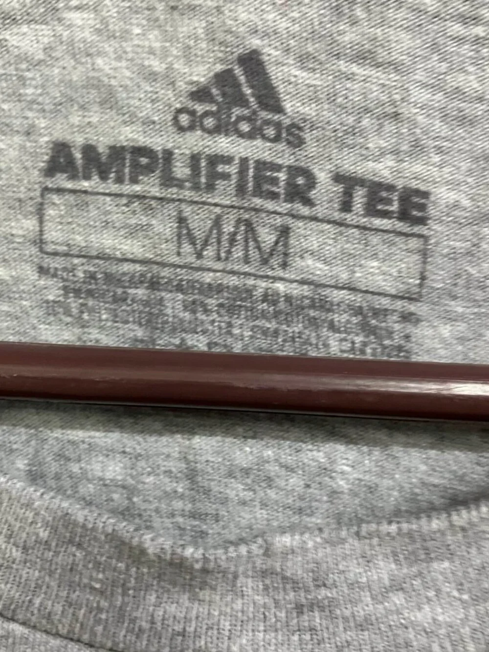 Adidas Amplifier T-Shirt Men's Medium Gray Short Sleeve Crew Neck Graphic Logo